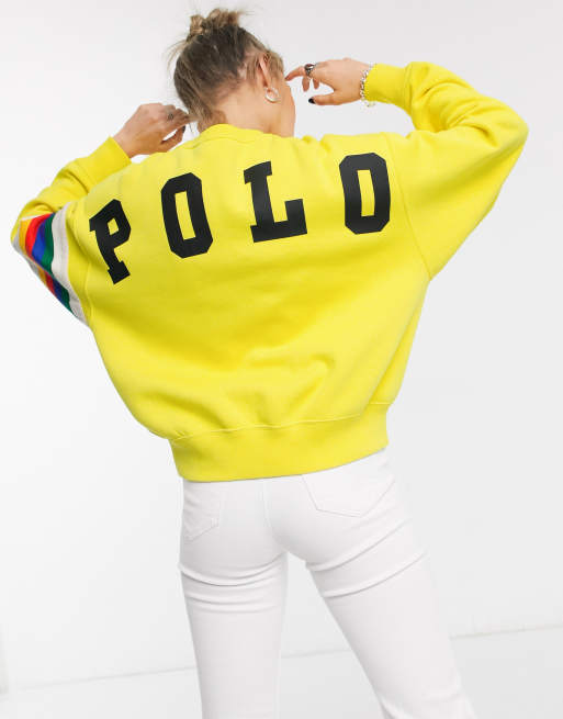 Polo Ralph Lauren Trui ronde hals en logo op in geel | ASOS