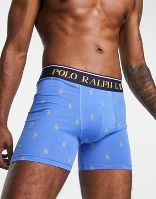 Polo Ralph Lauren trunks in blue with all over pony logo