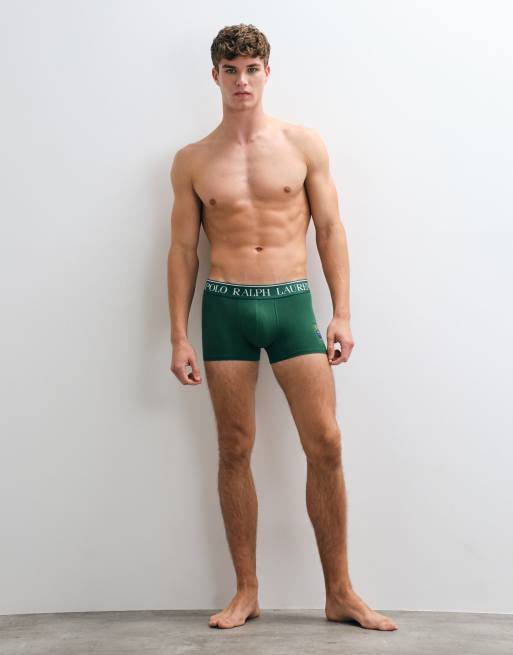 Polo Ralph Lauren Trunks mit Bärenlogo in Grün, 3 von 5