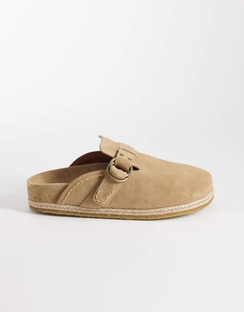 Polo Ralph Lauren - Turbach - Sandali stile zoccolo beige in camoscio - view 1