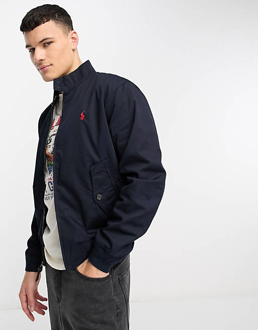 Polo Ralph Lauren unlined twill harrington jacket in navy | ASOS