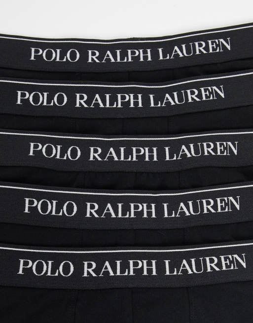 Polo Ralph Lauren – Unterhosen im 5er-Pack in Schwarz mit Logobund, 3 von 4