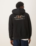 [Polo Ralph Lauren] Polo Ralph Lauren utility back print full zip hoodie in black M black