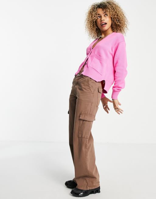 Polo Ralph Lauren v neck cardigan in pink, 4 of 4