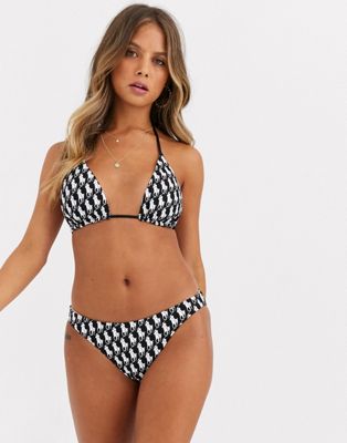 Polo Ralph Lauren – Vändbar bikiniöverdel i trekantsmodell med logga-Flerfärgad
