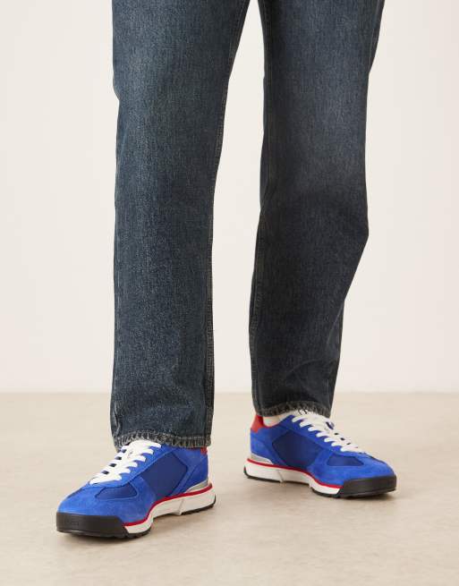 Polo Ralph Lauren – Varick – Blå sneakers i mocka och nylon, 3 av 5