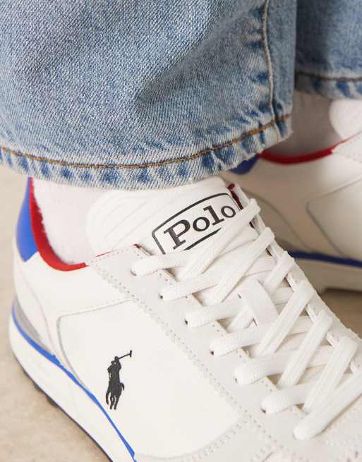 Polo Ralph Lauren – Varick – Sneaker aus Wildleder und Nylon in Weiß, 4 von 5