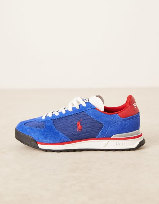 Polo Ralph Lauren - Varick - Sneakers blu reale in camoscio e nylon, 2 di 5