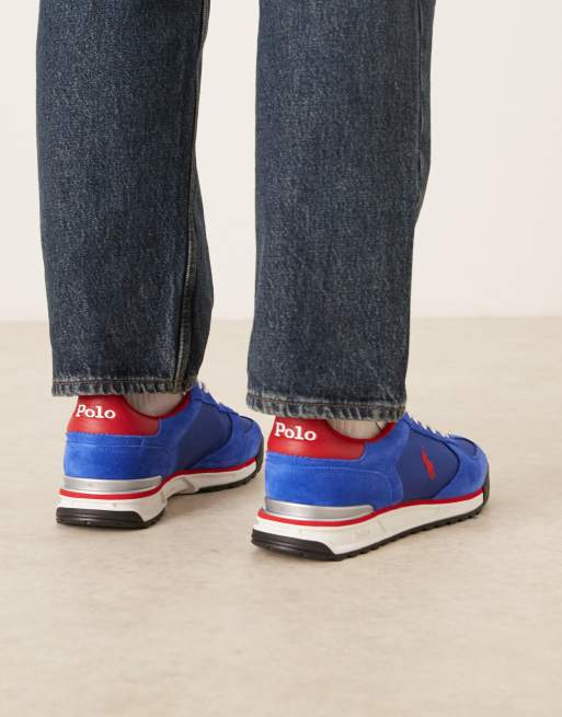 Polo Ralph Lauren - Varick - Sneakers blu reale in camoscio e nylon, 5 di 5