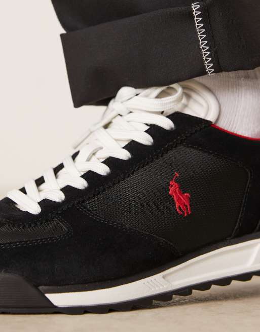 Polo Ralph Lauren - Varick - Sorte/grå sneakers i ruskind og ripstop, 5 af 5