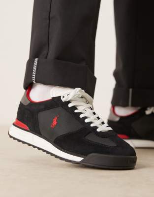  Varick suede and ripstop trainers  and grey