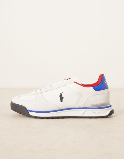 Polo Ralph Lauren - Varick - Suède en nylon sneakers in wit, 2 van 5
