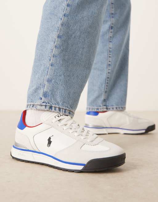 Polo Ralph Lauren - Varick - Suède en nylon sneakers in wit, 5 van 5