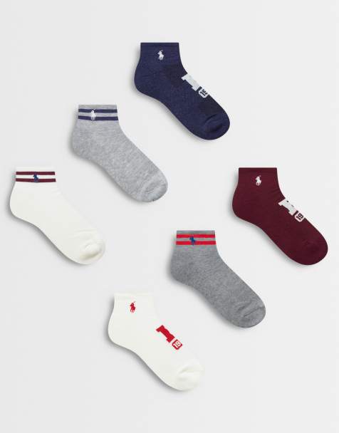 Polo Ralph Lauren varsity 5 pack logo socks in multi - view 1