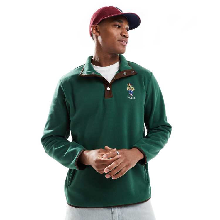 Green polo pullover hotsell