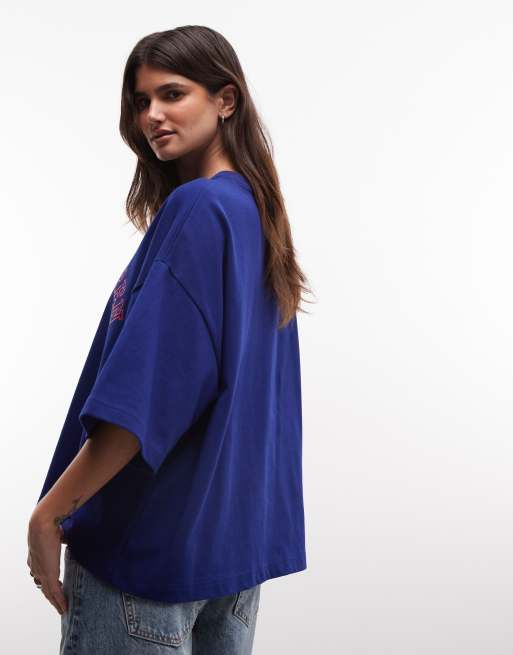 Polo Ralph Lauren varsity crest t-shirt in blue, 4 of 4