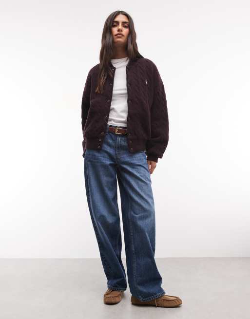 Polo Ralph Lauren veste en maille torsadée bordeaux, 2 de 4