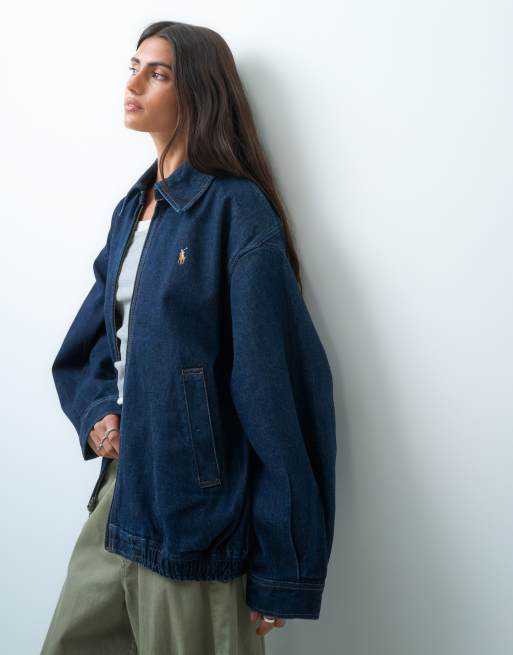 Polo Ralph Lauren veste harrington en jean bleue, 2 de 4