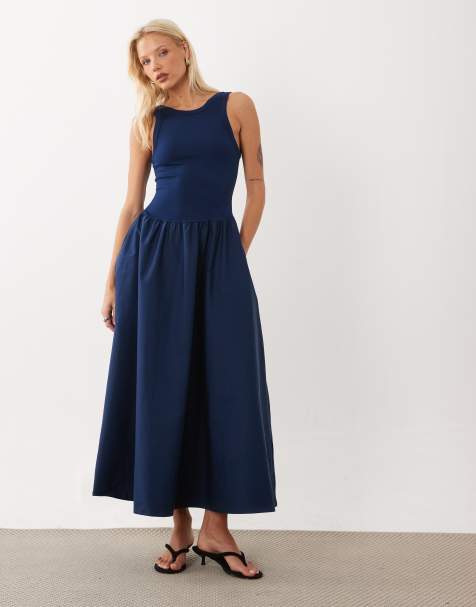 Polo Ralph Lauren vestito maxi blu navy - view 1