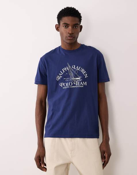 Polo Ralph Lauren vintage chest print t-shirt in navy - view 1