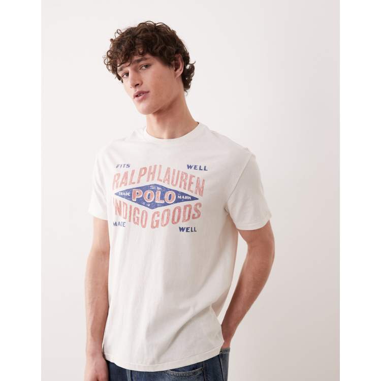 Polo Ralph Lauren vintage chest print t-shirt in white | ASOS