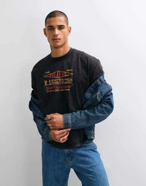 Polo Ralph Lauren vintage print relaxed fit t-shirt i svart - view 1