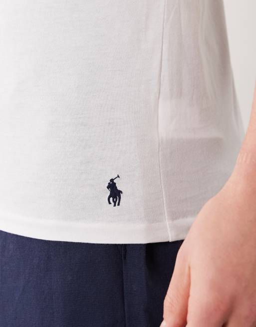 Polo Ralph Lauren – Vit, blå och grå lounge-t-shirt, 3-pack, 5 av 5