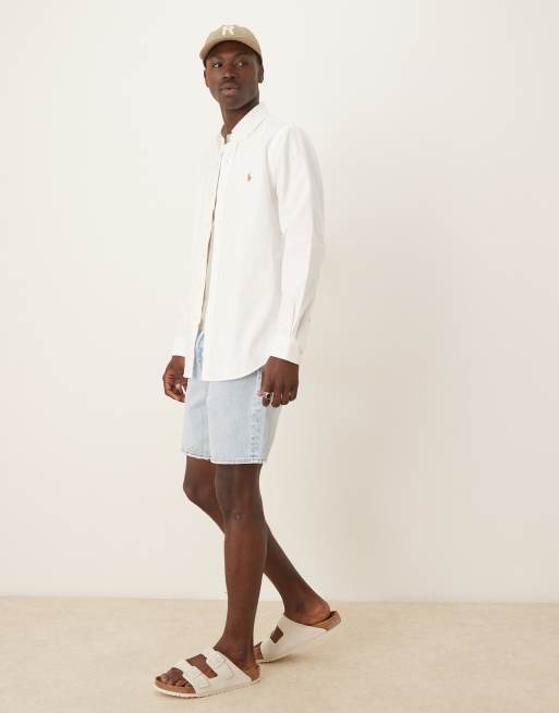 Polo Ralph Lauren – Vit, figursydd oxfordskjorta i regular fit, 2 av 4