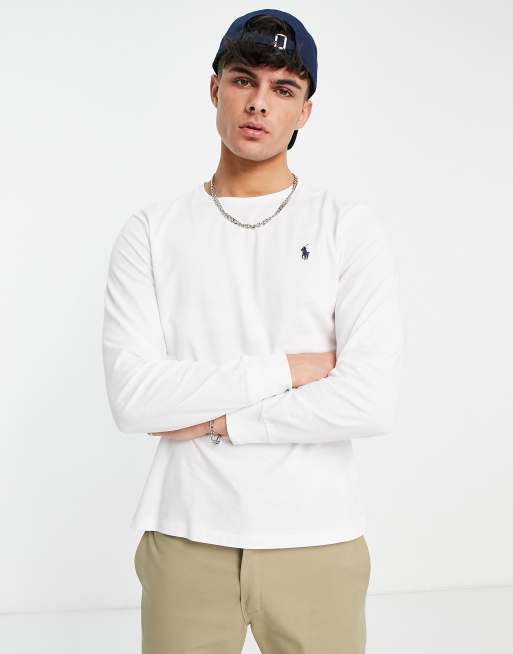 Polo Ralph Lauren – Vit långärmad topp med klassisk logga