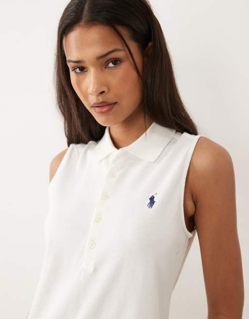 Polo Ralph Lauren – Vit stickad dagklänning, 4 av 4