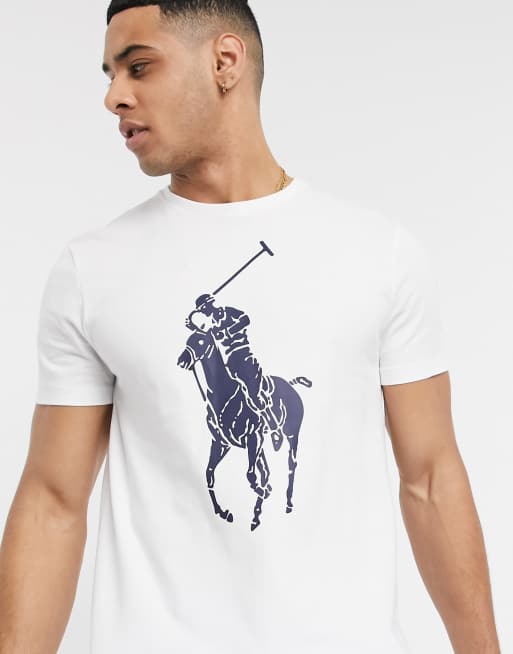 Polo Ralph Lauren – Vit t-shirt med stor spelarlogga, 3 av 4
