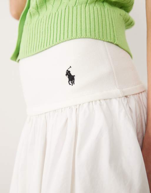 Polo Ralph Lauren – Vit, vävd, a-linjeformad kjol, 4 av 5