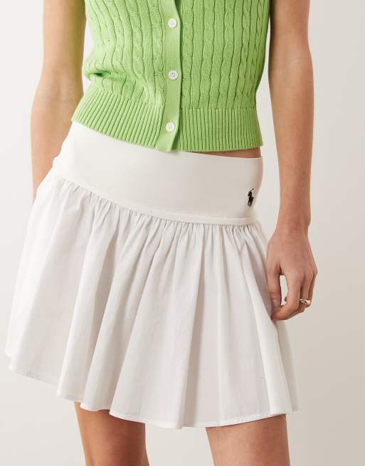 Polo Ralph Lauren – Vit, vävd, a-linjeformad kjol, 5 av 5