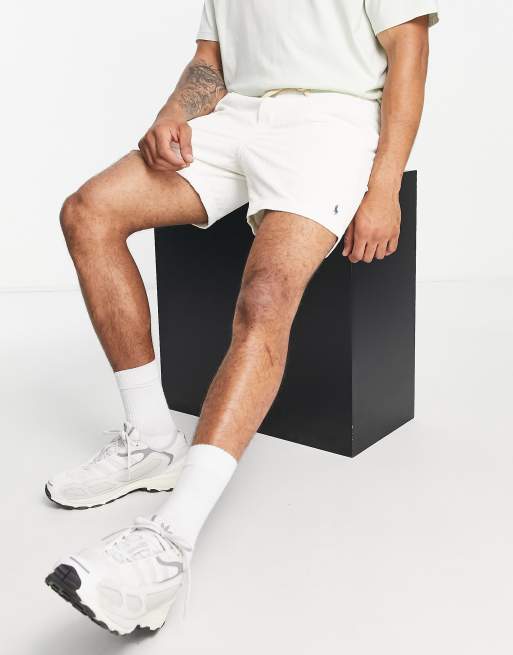 Polo Ralph Lauren – Vita prepster-shorts i manchester med ponnylogga