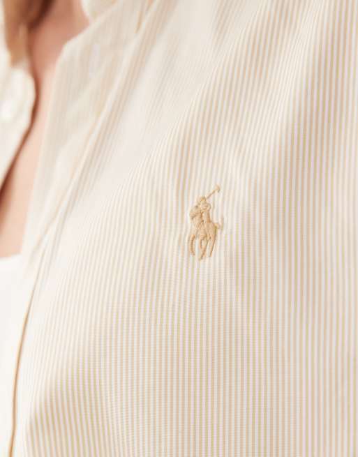 Polo Ralph Lauren – Vitrandig blus i bomull med avslappnad passform, 3 av 4