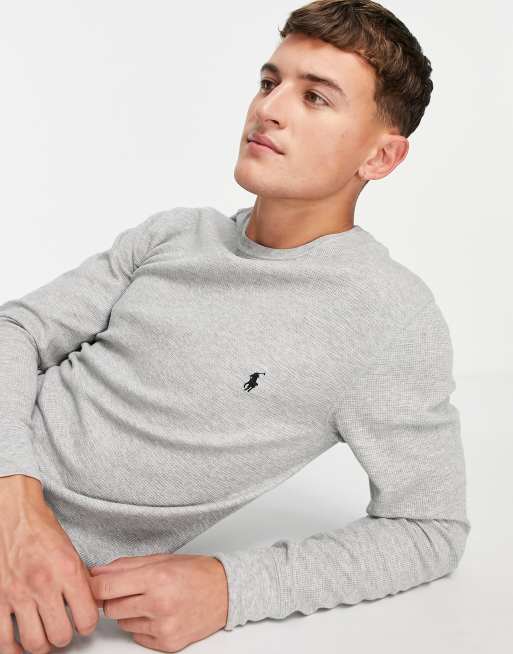 Ralph lauren grey long sleeve store t shirt