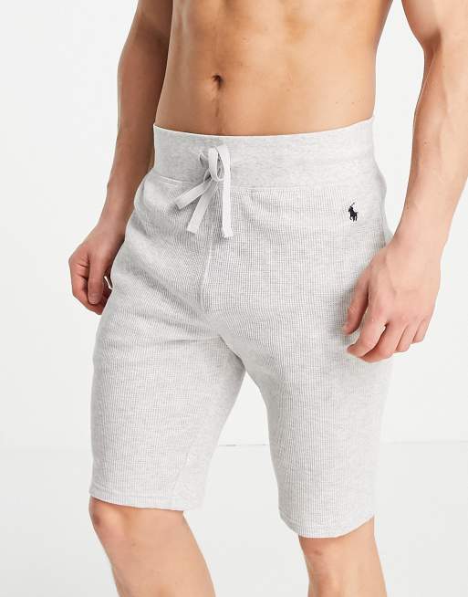 Polo Ralph Lauren waffle short in grey with logo | ASOS