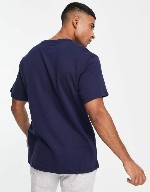 Polo Ralph Lauren waffle t-shirt in navy with pony logo