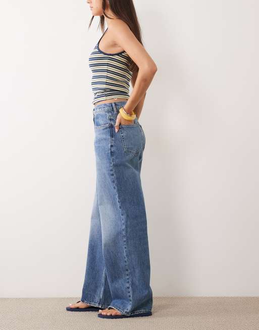 Polo Ralph Lauren washed wide leg jeans in light blue, 3 of 5