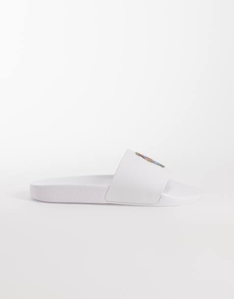 Polo Ralph Lauren – Weiße Slider mit Bären-Logo - view 1