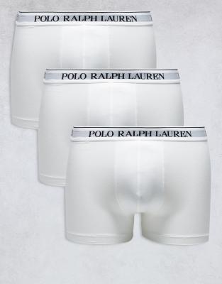 Polo Ralph Lauren 3 pack trunks in white - ASOS Price Checker