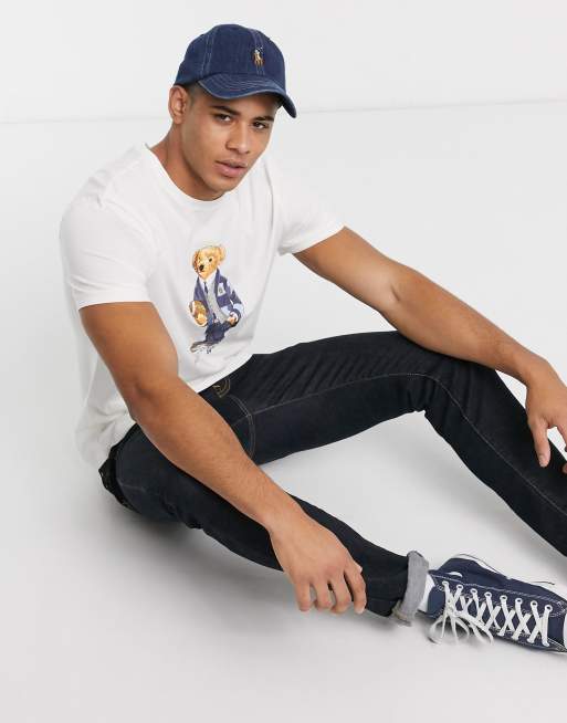 Polo Ralph Lauren – Weißes T-Shirt mit Bärenlogo, 4 von 4