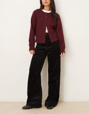 Polo Ralph Lauren Polo Ralph Lauren wide leg corduroy trousers in black