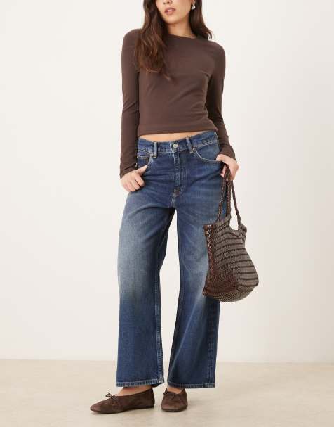 Polo Ralph Lauren wide leg jeans in dark blue