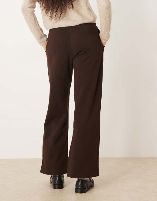 Polo Ralph Lauren wide leg joggers in brown, 4 of 5