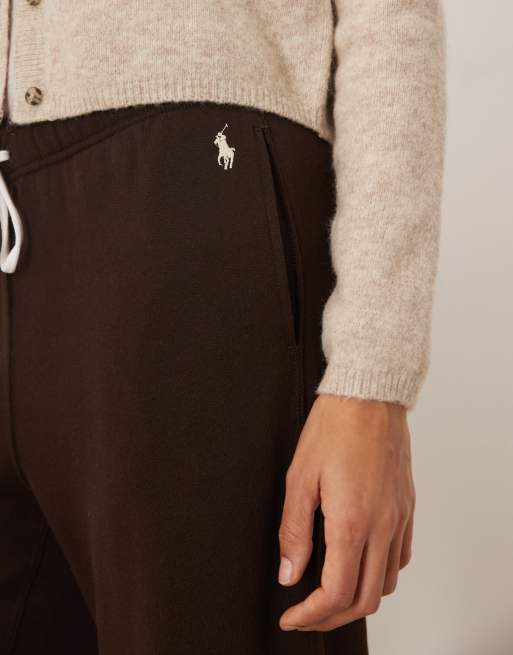 Polo Ralph Lauren wide leg joggers in brown, 5 of 5