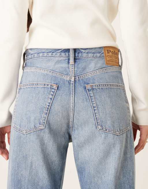 Polo Ralph Lauren wide leg lightweight jeans in mid wash, 5 of 5