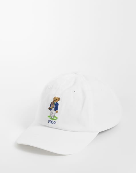 Polo Ralph Lauren Wimbledon capsule bear print cap in white - view 1