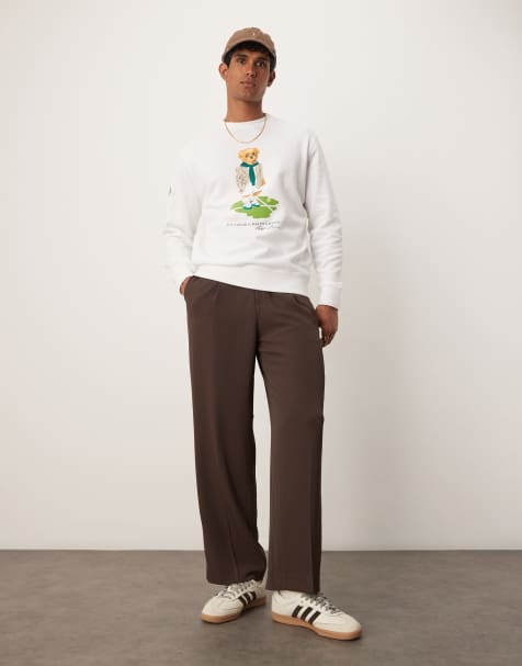 Polo Ralph Lauren Wimbledon capsule bear print sweatshirt in white - view 1