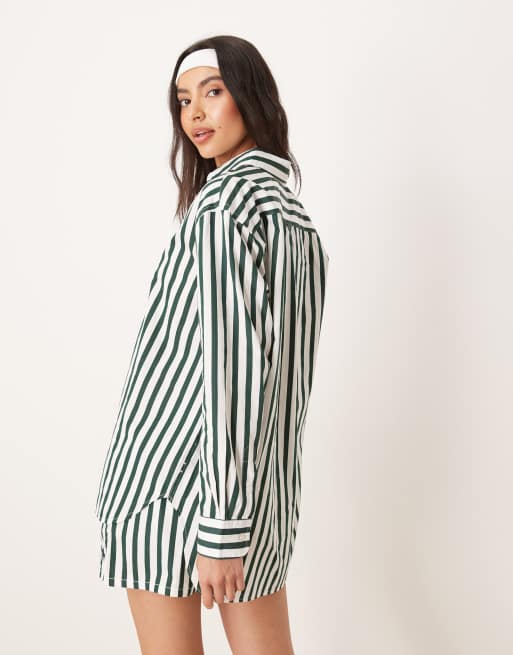 Polo Ralph Lauren - Wimbledon Capsule - Camicia a righe verde scuro con logo in coordinato, 2 di 4